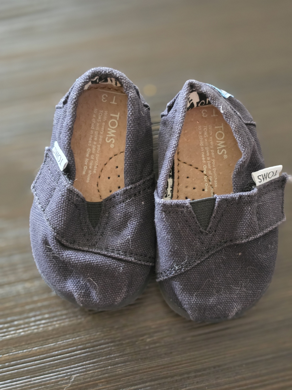 TOMS Baby 3 Gray Slip-On Shoes